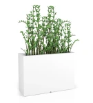 Donica wysoka prostokątna 100cm Longerino BIAŁA | 100x70 cm