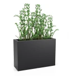 Donica duża prostokątna 100cm Longerino CZARNA  | 100x70 cm