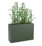 Donica wysoka prostokątna 100cm Longerino BUTELKOWA ZIELEŃ | 100x70 cm 