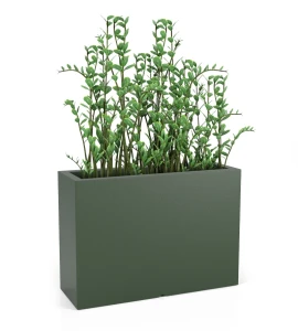 Donica wysoka prostokątna 100cm Longerino BUTELKOWA ZIELEŃ | 100x70 cm 