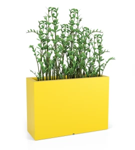 Donica wysoka prostokątna 100cm Longerino ŻÓŁTA | 100x70 cm