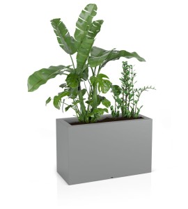 Donica prostokątna 80cm Lungo Maxi SZARA | 80x50 cm