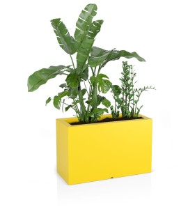 Donica prostokątna 80cm Lungo Maxi ŻÓŁTA | 80x50 cm