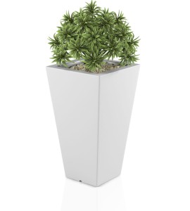 Donica biała wysoka 70 cm Slim Line S BIAŁA | 41x70 cm