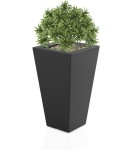 Donica wysoka 70cm Slim Line S CZARNA | 41x70 cm