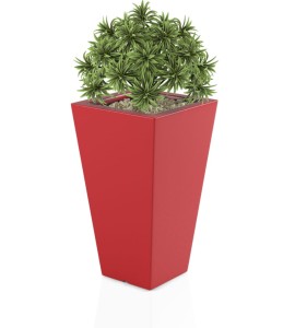 Donica wysoka 70cm Slim Line S CZERWONA | 41x70 cm