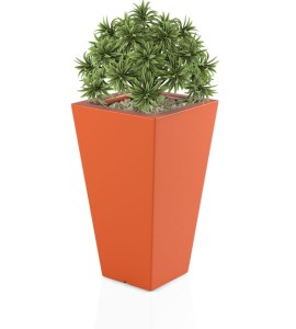 Donica wysoka 70cm Slim Line S POMARAŃCZOWA | 41x70 cm