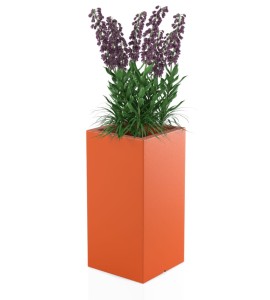 Donica wysoka 70 cm Tower Pot POMARAŃCZOWA | 35x70 cm