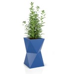 Donica geometryczna wysoka 70cm Valencia NIEBIESKA | 40x70 cm