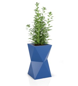 Donica geometryczna wysoka 70cm Valencia NIEBIESKA | 40x70 cm
