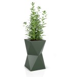 Donica geometryczna wysoka 70cm Valencia BUTELKOWA ZIELEŃ | 40x70 cm
