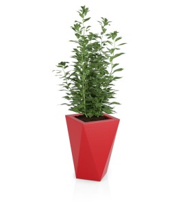 Donica geometryczna 60cm Vaso CZERWONA | 40x60 cm