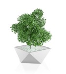 Donica ogrodowa biała geometryczna Vendetta | 65x65 cm