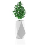 Donica wysoka geometryczna 80 cm Volcano BIAŁA | 42x80 cm