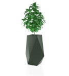 Donica wysoka geometryczna 80 cm Volcano BUTELKOWA ZIELEŃ | 42x80 cm