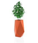 Donica wysoka geometryczna 80 cm Volcano POMARAŃCZOWA | 42x80 cm