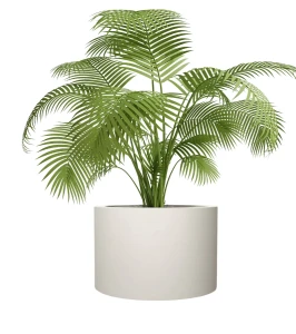 Donica okrągła 100 cm z włókna szklanego BIAŁA | 100x80 cm