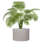 Donica 100 cm okrągła z włókna szklanego SZARA | 100x80 cm