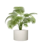 Donica okrągła 80 cm z włókna szklanego BIAŁA | 80x60 cm