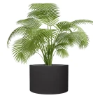 Donica okrągła 100 cm z włókna szklanego ANTRACYT | 100x80 cm