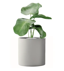 Donica okrągła 60cm z włókna szklanego SZARA | 60x60 cm