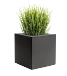 Donica kwadratowa 70 cm z włókna szklanego ANTRACYT | 70x70 cm