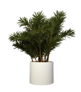 Donica 60 cm okrągła z włókna szklanego BIAŁA | 60x60 cm