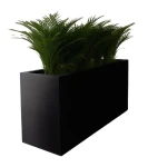 Donica długa 100 cm z włókna szklanego CZARNA | 100x90 cm