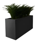 Donica prostokątna duża 100 cm z włókna szklanego ANTRACYT | 100x90 cm