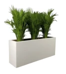 Donica prostokątna 80 cm z włókna szklanego BIAŁA | 80x50 cm