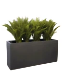 Donica długa 80 cm z włókna szklanego ANTRACYT | 80x50 cm