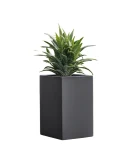 Donica wysoka 60 cm z włókna szklanego ANTRACYT MAT | 58x41 cm