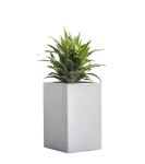 Donica kolumnowa z włókna szklanego BIAŁA POŁYSK | 58x41 cm