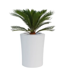 Donica z włókna szklanego 45 cm Garafia BIAŁA | 38x45 cm