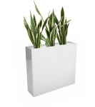 Donica prostokątna włókno szklane BIAŁY POŁYSK | 55x60 cm