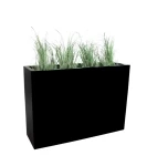 Donica prostokątna wysoka włókno szklane CZARNA POŁYSK | 100x70 cm 