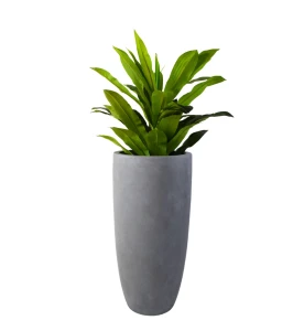 Wysoka donica 62/78/100 cm imitacja betonu cygaro SZARA