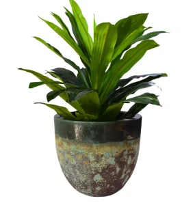 Donica ceramiczna 37 cm Atlantis ZIELONA | 37x31 cm