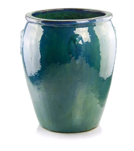 Donica ceramiczna szkliwiona dzban 79 cm TURKUSOWA| 62x79 cm
