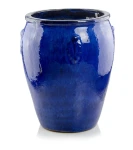 Donica ceramiczna szkliwiona dzban 62 cm NIEBIESKA | 53x62