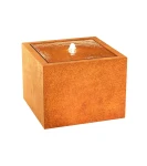 Fontanna kwadratowa ze stali Corten 1 | 60x60x45 cm