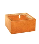 Fontanna kwadratowa ze stali Corten 2 | 90x90x45 cm