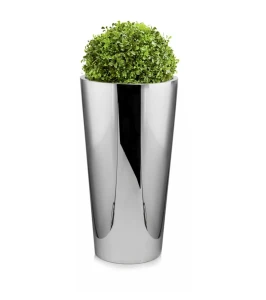Donica stożek ze stali nierdzewnej EFEKT LUSTRA | 38x72 cm