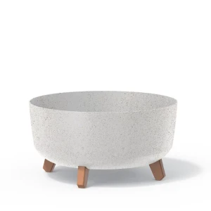Donica na nóżkach 38 cm biała Gracia LOW ECO