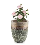 Donica ceramiczna 25 cm złota Atlantis | 25x30 cm