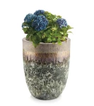 Donica ceramiczna 34 cm czarno-złota Atlantis | 34x41 cm