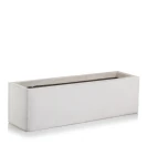 Donica prostokątna ceramiczna 80 cm imitacja betonu rynna JASNY SZARY | 80x30 cm