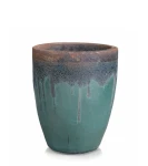 Duża donica ogrodowa ceramiczna 45 cm Atlantis TURKUSOWA | 45x55 cm