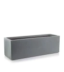 Duża donica prostokątna 70 cm imitacja betonu rynna SZARA | 70x23 cm