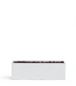 Donica metalowa biała | 80/100/120x30x30 cm